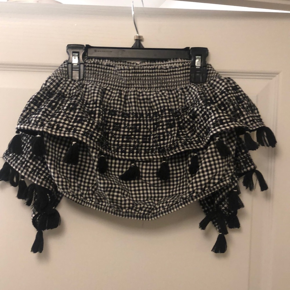 Tube top with off shoulder sleeves